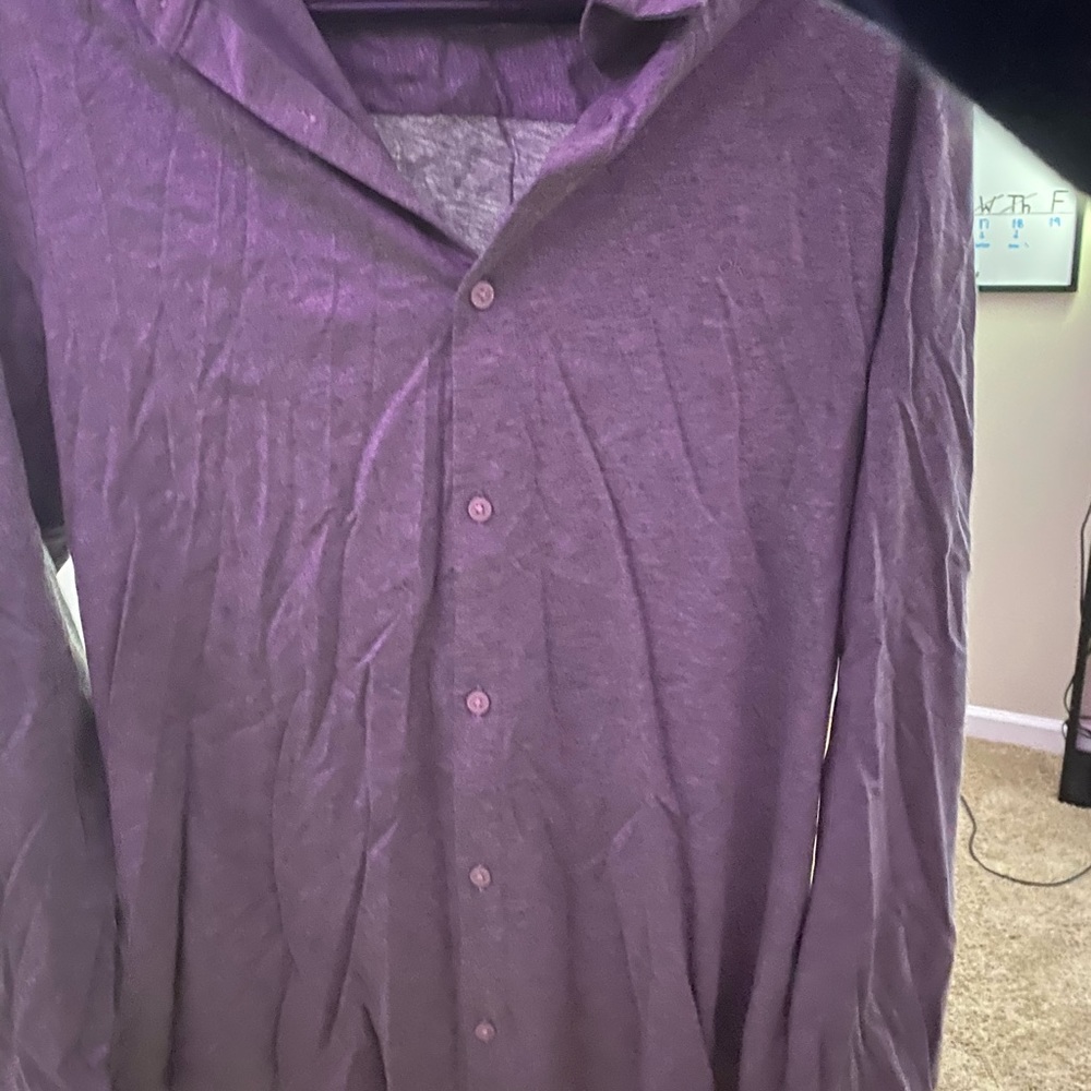 a calvin klein liquid touch solid knit long shirt